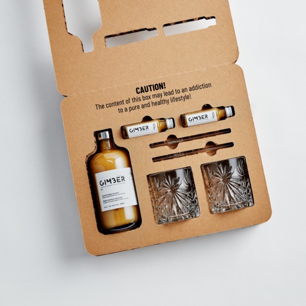 Gimber Coffret Cadeau 2 Verres ouvert