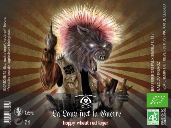 La Loup Fuck la Guerre - Brasserie des Faux Semblables, étiquette