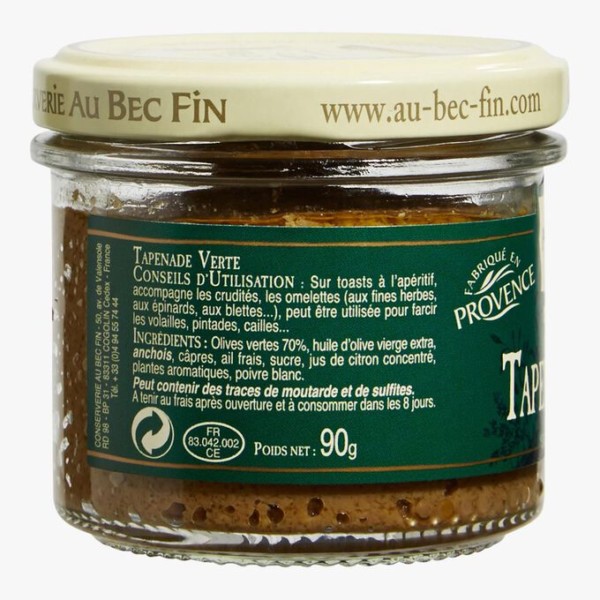 Tapenade Verte - Bec Fin side